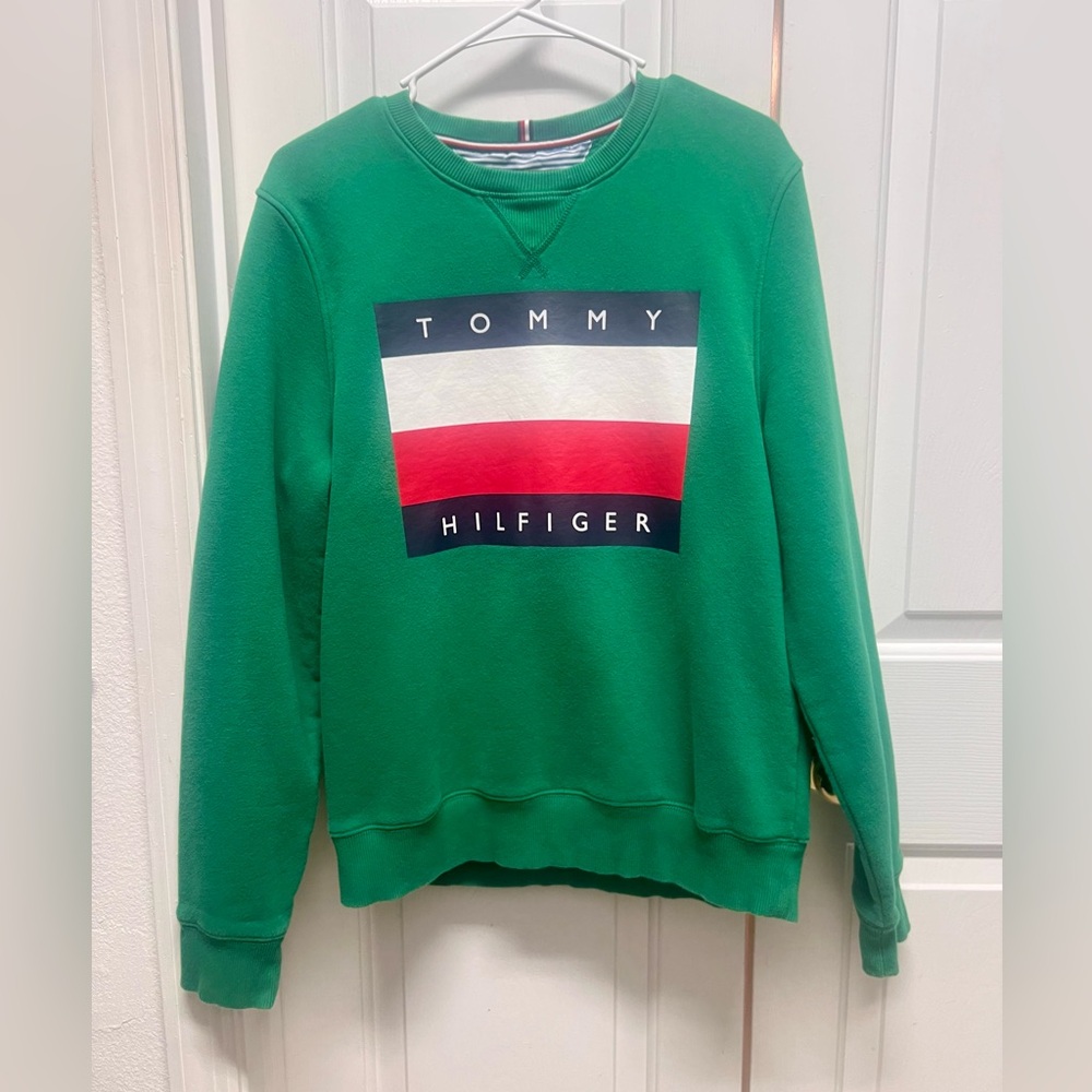 Tommy Hilfiger Bold Green Crewneck Sweater
